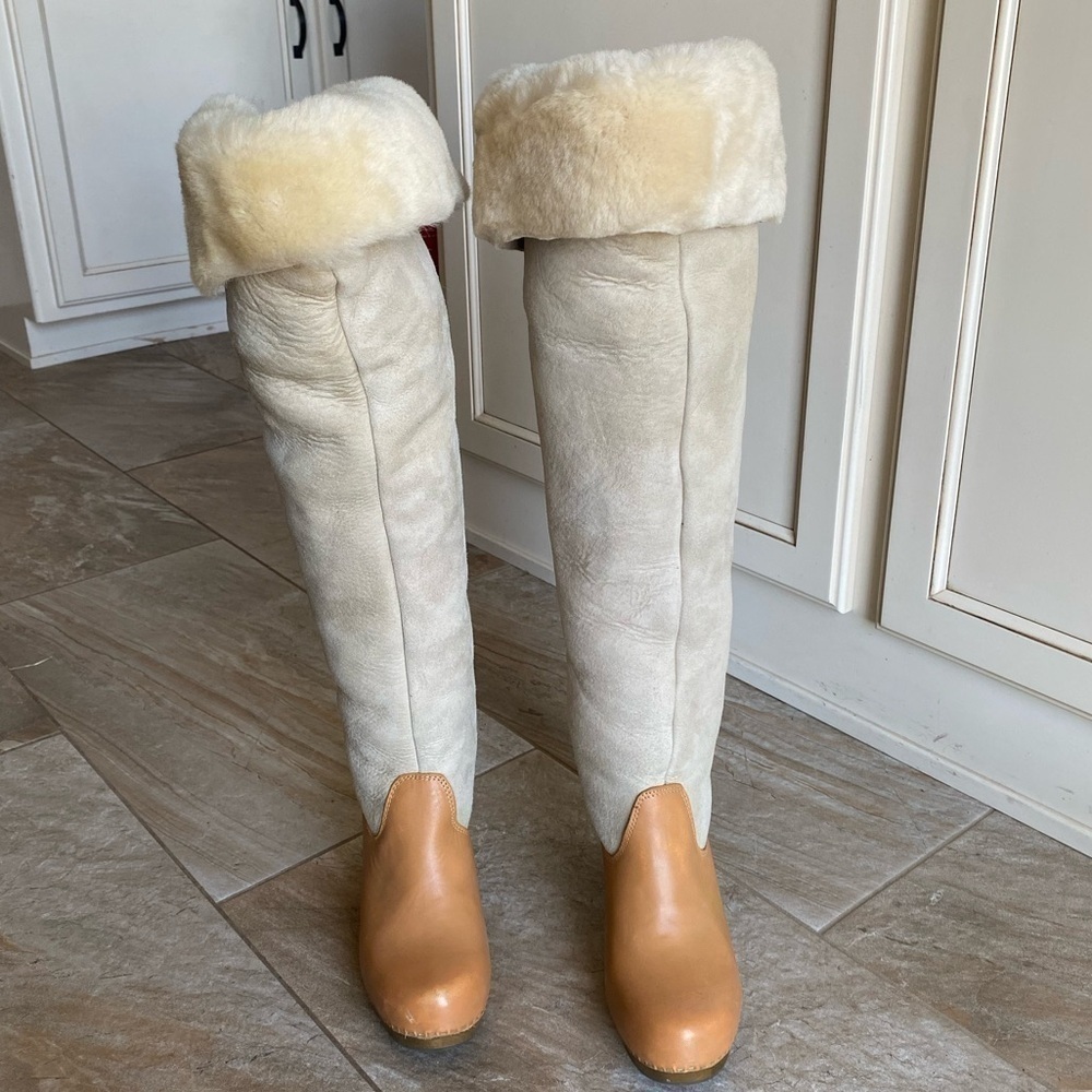 Jeffrey Campbell WOODIES BOGART Over the Knee Shearling Boot - Picture 5 of 16